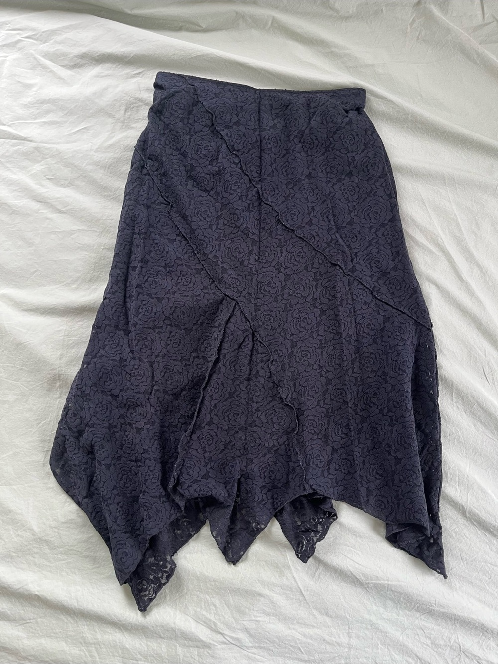 Black Lace Midi Skirt